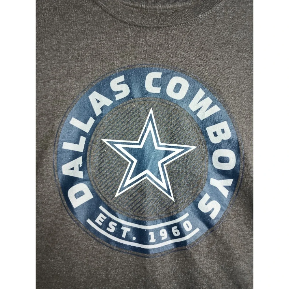 NFL Dallas Cowboys T-Shirt Football Graphic Tee Mens Gray Size XXL‎ Short Sleeve